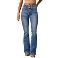 thumbnail image 1 of Jeans Rétro Extensibles pour Femmes Taille Haute Pantalons Décontractés, 1 of 6