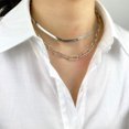 thumbnail image 3 of CNKOO Link Layered Necklace Sliver Layering Paperclip Chain Choker for Women, 3 of 5