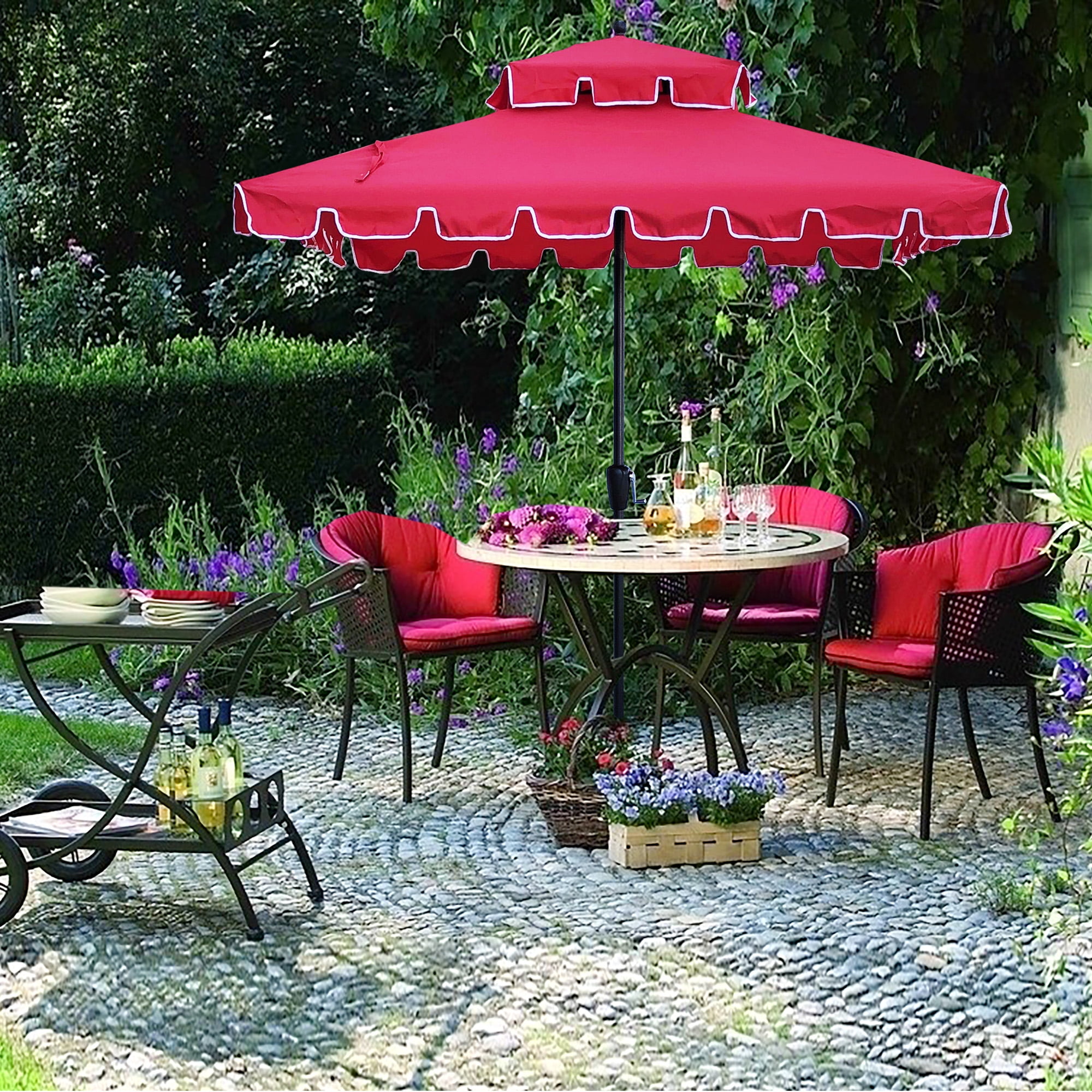 Abble 7 Square Beach Umbrella Walmart Com Walmart Com