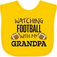 thumbnail image 3 of Inktastic Watching Football with My Grandpa Boys or Girls Baby Bib, 3 of 4