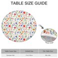 thumbnail image 6 of Round Tablecloth with Elastic Edge, Floral Print on Polyester Fabric, Reusable and Easy to Clean, Fits 44-52 Inch Table for Indoor or Outdoor Meals, 6 of 7