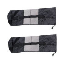 2PCS Yoga Mat Storage Bag Half Mesh Exercise Fitness Carrier Large Capacity Long Sling Bag for 6mm Yoga Mat Black Color
