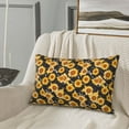 thumbnail image 5 of Uemuo Black Marble Pattern Sunflower Print Throw Pillow Case – Cozy & Soft Cushion Cover, Hypoallergenic Pillow Case for Sleeping, Perfect for Women with Envelope Closure-20"x30", 5 of 6