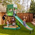 thumbnail image 4 of gobaplay SummitPro Climbing Tower, Outdoor Backyard Playset with Slide for Kids 6+, Green, 4 of 8
