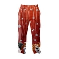 thumbnail image 5 of Fabrcox Christmas Men's Flannel Pajama Pants Winter Warm Elastic Waist Christmas Tree Xmas Casual Christmas Baggy Bottoms Pants Wine M, 5 of 5