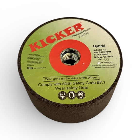 Green Silicon Carbide Grinding Stone 4x2" Type 6 for granite marble fabrication