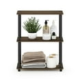 thumbnail image 3 of Furinno 23.6"W x 11.6"D x 29.5"H 3-Shelf Freestanding Shelving Unit, Columbia Walnut and Black, 3 of 6