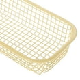 thumbnail image 3 of Raindrops 2pcs Iron Storage Basket Metal Desktop Wire Mesh Tray Desk Drawer Organizer Bins Grid Holder Home Kitchen Decoration Cosmetic Fruit Snacks School Office Decor Countertop Yellow, 3 of 8