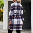 thumbnail image 2 of Pntutb Ladies Plaid Long Sleeve Shirt Thickening Dress Design Retro Jacket, 2 of 6