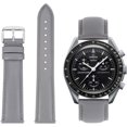 thumbnail image 1 of HAHDAXIA Strap for Moonswatch Swatch Omega - Leather Watch Band Compatible with Omega x Swatch Moonwatch - 20mm Quick Release Watch Straps Replacement for Moonswatch Speedmaster, 1 of 5