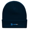 thumbnail image 5 of The Throwing Dart Embroidered 12 Inch Long Knitted Beanie - Navy OSFM, 5 of 5