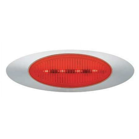 GROTE 45582 Clearance and Marker Lamp,Red,Oval