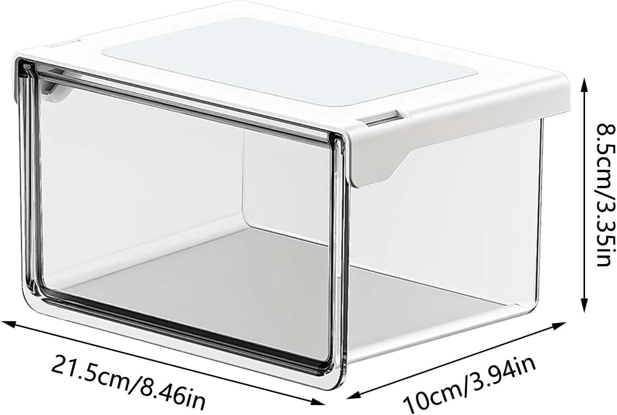 Drawer Storage Box Transparent Lipstick Cotton Swab Holder for Home Use