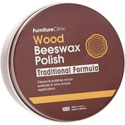 Furniture Clinic Traditional Beeswax Polish for Wood & Furniture | 200ml of Wax for All Wood Types & Colors - Oak, Teak, Dark and Light Wood - Protect and Enhance The Shine - 6.8 Fl Oz
