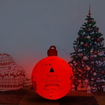 Hvmvliv Giant Christmas Inflatables with Lights Large Xmas Inflatables Outdoor Decorations Holiday Courtyard Porch Inflatable Christmas Balls 1.98 ft, Red