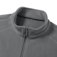 thumbnail image 5 of qafoshin Men's Fleece Jacket Oversized Long Sleeve Stand Collar Coat Casual Solid Color Full Zip Fall Winter Outerwear, 5 of 7