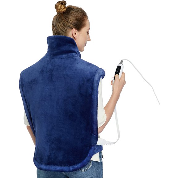 Yesfashion Heating Pad for Neck and Shoulders Back Pain Relief, Electric Weighted Heating Pads with Auto Shut Off Large, 4 Temperature Settings