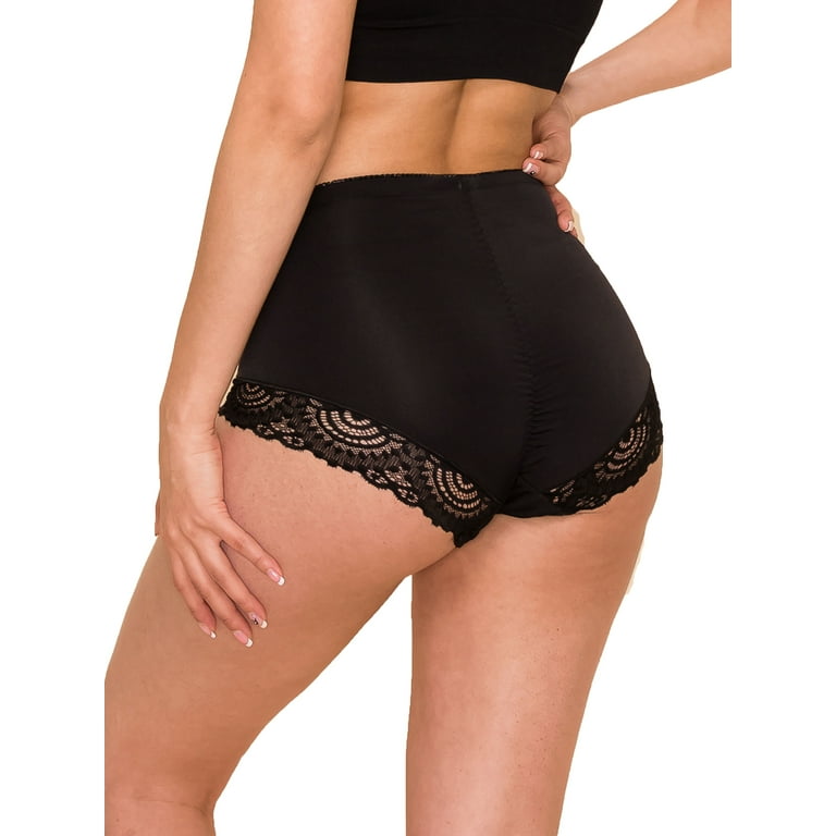 Barbra Women's Panties Nylon Scrunch Butt Briefs Small to Plus Size  Multi-Pack