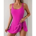 thumbnail image 3 of MLDRA One Piece Swimsuits Bathing Suit for Women Tummy Control Swim Dresses Skirt Lady Swimwear Swimdress Lightweight Pink, 3 of 8