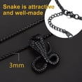 thumbnail image 4 of ChainsProMax Retro Cobra Snake Necklace, Statement Serpent Gothic Jewelry, Stainless Steel/Gold Plated/Black, 4 of 7