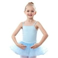 thumbnail image 1 of Qarigey Traje de tirantes de Ballet de diseño Simple para niña de verano, traje de entrenamiento de baile, ropa de actuación, ropa azul de Type2 NO2, 1 of 6