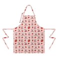 thumbnail image 2 of Pink Cow Strawberry Pattern Apron-Garden Aprons for Women with Pockets-Cotton Linen Waterproof Kitchen Cooking Gardening Aprons Adjustable for Kitchen,Cooking,BBQ and Salon 33x27 Inch, 2 of 7