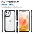 thumbnail image 2 of Dteck iPhone 12 Pro Case Clear, Shockproof Bumper Protective Cell Phone Back Cover Transparent TPU and Rubber 4 Corners Slim Fit Flexible Skin for Apple iPhone 12 Pro 6.1", Black, 2 of 8