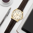 thumbnail image 5 of Watch for Men Minimalist Ultra Thin Wrist Watch Waterproof Quartz Analog Watch with Leather Strap -Gift for Men, 5 of 7