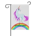thumbnail image 1 of EREHome Rainbow Unicorn Garden Flag Decorative Holiday Home Flag 28x40 Inches, 1 of 1