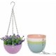 thumbnail image 1 of 5 Pices Plastique Panier Suspendu, Panier Plantes Suspendu Pots De Fleurs Conteneur De Support De Plante Avec Crochets De Chane Pour Plantes Fleu, 1 of 5