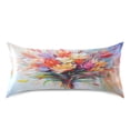 thumbnail image 3 of Dailycode Satin Pillow Case Standard Silk Pillow Cover for Hair and Skin Envelope Closure Bouquet Flowers Oil Painting 20"x26", 3 of 9