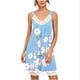 thumbnail image 2 of Camisolas cortas de moda para mujer, vestidos de verano informales con cuello en V, sin mangas, de encaje liso, camisillas de poliéster para mujer, 2 of 9
