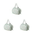 thumbnail image 1 of Wweixi Sac de Rangement Réutilisable Pliable Sac de Courses Écologique et Polyvalent pour Voyage Polyester Sacs de Rangement Pliables Sac à Main Fleur Bleue 3ensemble, 1 of 6
