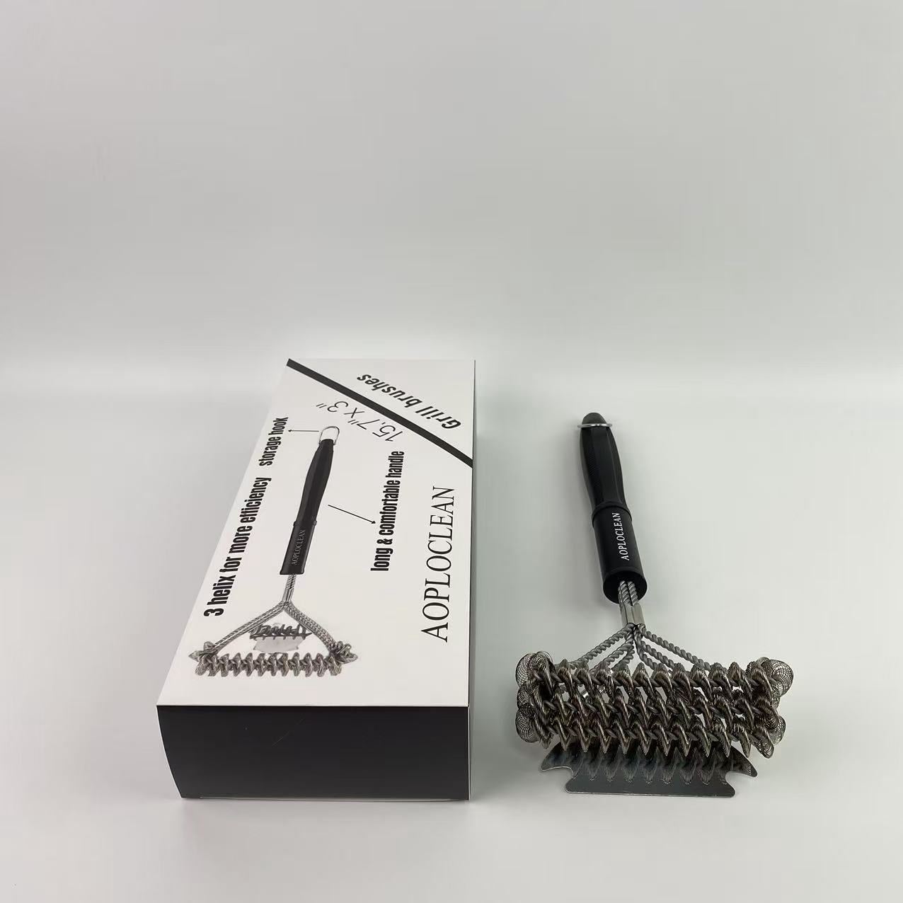 AOPLOCLEAN Grill brushes - Safe BBQ Brush for Grill -Stainless Grill Grate Cleaner - Safe Grill Accessories for Porcelain/Charcoal Grill