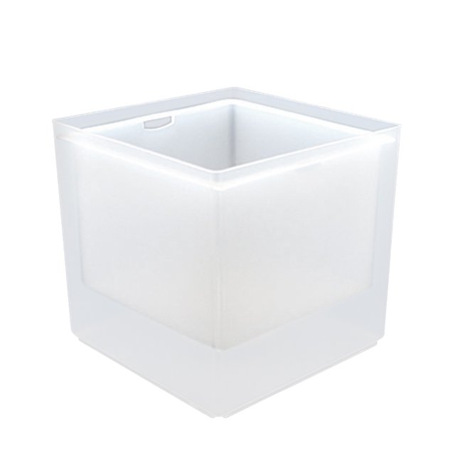 Cubo Luminosa Doble Capa Cooler Barrel Ice Cubos Vino Champán Cuadrado para Bar