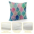 thumbnail image 4 of Creowell Throw Pillow Cover Moroccan Pink Teal and Purple Colorful Creative Decorative Pillow Case Home Decor Pillowcase, 4 of 5