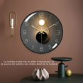 thumbnail image 2 of (Negro) Reloj de pared silencioso moderno, péndulo de pared de 30 cm de diámetro, reloj de pared de cuarzo digital redondo, adecuado para sala de estar, estudio, dormitorio, cocina, 2 of 5