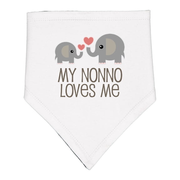 Inktastic My Nonno Loves Me Grandson Baby Bandana Bib