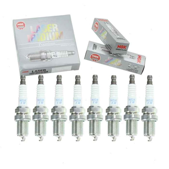 8 pc NGK Laser Iridium Spark Plugs compatible with Jaguar XJR 4.0L 4.2L V8 1999-2009