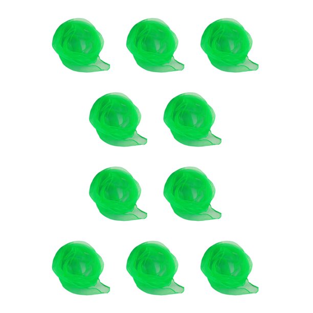 Pañuelos cuadrados Jumpingount De gasa Accesorios De Tela Adornos para el cabello Verde oscuro 60*60cm 10Conjunto