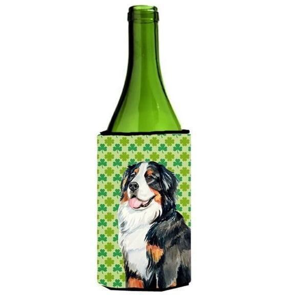 Bernese Mountain Dog St. Patricks Day Shamrock Wine bottle sleeve Hugger 24 oz.