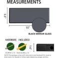 thumbnail image 2 of SHYFOY Modern Black Glass Wall Shelves – Set of 3 Floating Shelves for Home & Bathroom Storage Decor, 2 of 6