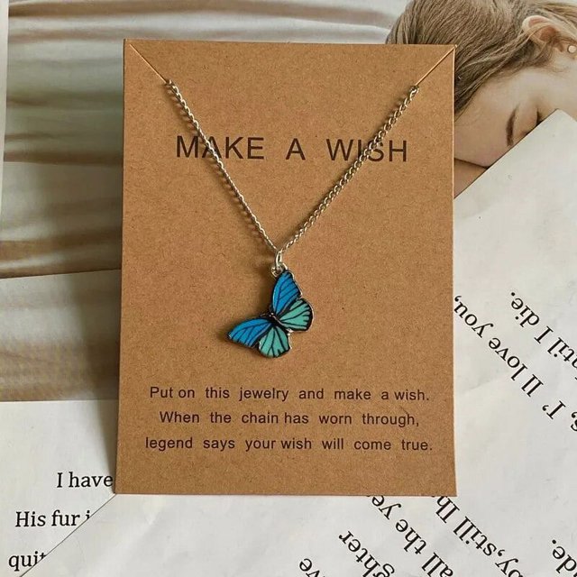 Collar con colgante de mariposa para mujer, joyería bonita para el cuello, estilo coreano, regalo para niña, venta al por mayor, envío directo