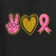 thumbnail image 6 of Wild Bobby Peace Love Breast Cancer Awareness Breast Cancer Awareness Women Graphic Long Sleeve T-Shirt, Black, Medium, 6 of 6