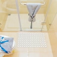 thumbnail image 5 of JeashCHAT Bathtub Mat Non-Slip Shower Mat with Drain Holes, 30x17 Inch Large Bath Tub Mat Soft Machine Washable Quick-Dry Shower Floor Mat for Bathroom Floor, White, 5 of 6