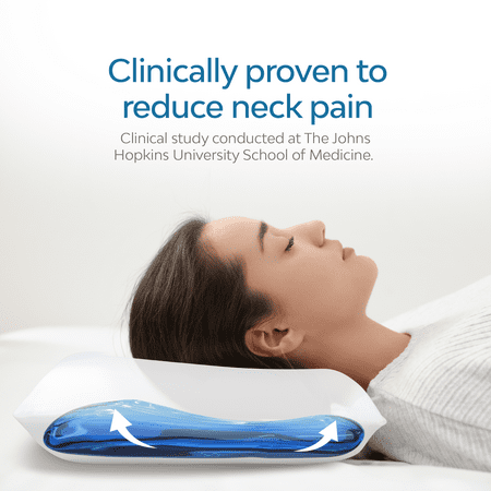 Mediflow Memory Foam Water Pillow - Adjustable Pillow for Neck Pain Relief, Pillow for Side, Back, and Stomach Sleepers, The Original Inventor of The Water Pillow, Memory Foam Bed Pillow (1 Pillow)