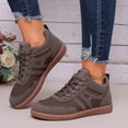 thumbnail image 3 of Rokment Women's High Top Fashion Sneakers Vintage Casual Lace up Non Slip Work Shoes Walking Tennis Flat for Woman 2026 Spring Fall Brown Size 8, 3 of 6