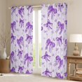 thumbnail image 2 of Manfei Dreamy Purple Bowknot Curtains Pack of 2 (42x84 Each), Vintage Rustic Flower Curtains Blackout, Teens Kids Child Bedroom Curtains, Window Curtains Room Decor, 2 of 6