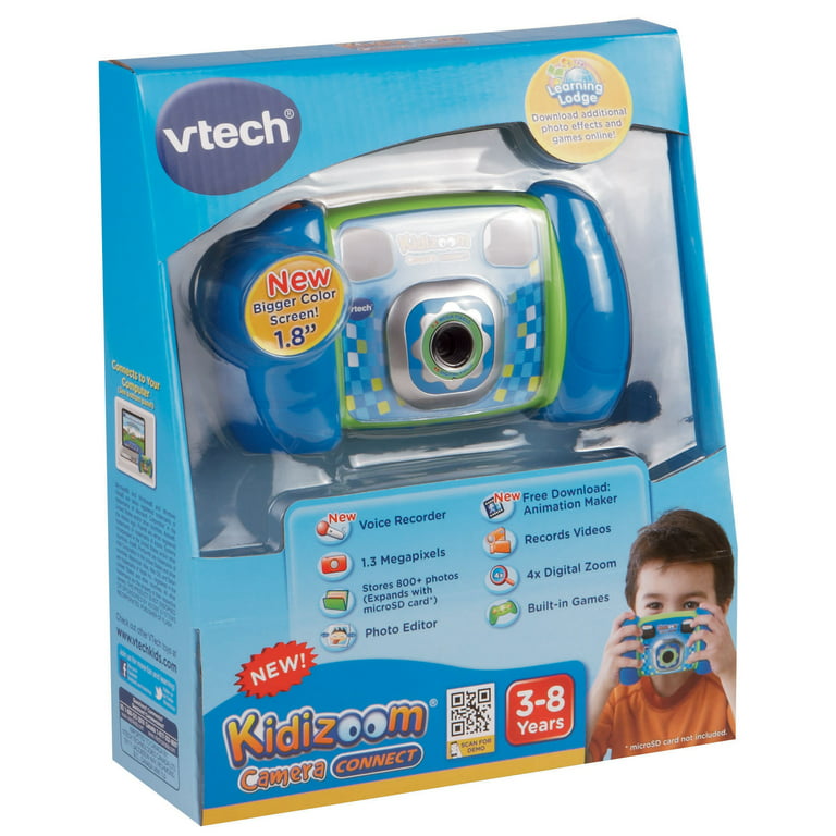 VTech Kidizoom Camera Connect Blue 1.3 Mega Pixels Digital Zoom