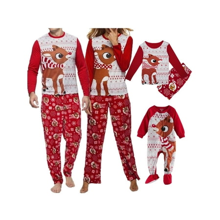 Christmas Family Matching Pyjamas Pajamas Set Xmas Santa Sleepwear Nightwear